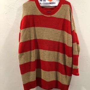 Red/Tan sweater